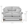 Parker Knoll Oakham 2 Seater Sofa Fabric B Dimensions