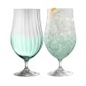 Galway Crystal Erne Craft Beer/Cocktail Glasses Aqua (Set Of 2)