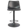 Oregan High/Low Gas Lift Bar Stool Faux Leather Black