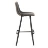 Oregon High Bar Stool Faux Leather Black Side View