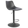 Oregon High/Low Gas Lift Bar Stool Faux Leather Black Angled