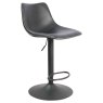 Oregan High/Low Gas Lift Bar Stool Faux Leather Black