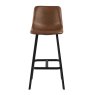 Oregan High Bar Stool Faux Leather Brandy