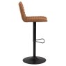 Kimmy High/Low Gas Lift Bar Stool Fabric Camel Side