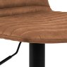 Kimmy High/Low Gas Lift Bar Stool Fabric Camel Seat and Gas Lift