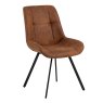 Waylor Dining Chair Fabric Camel Angled