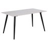 Wicklow 4-6 Person Dining Table Ceramic White  140x80cm Angled