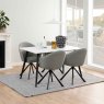 Wicklow 4-6 Person Dining Table Ceramic White  140x80cm Lifestyle