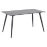 Wicklow 4-6 Person  Dining Table Ceramic Black 140x80cm Angled