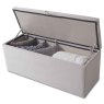 Billie Storage Ottoman Fabric Champagne Open