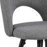 Ayla High Bar Stool Fabric Light Grey Seat