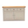 Colby Wide Sideboard Grey With Oak Top