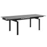 Huddersfield 6-8 Person Extending Dining Table Black Extended