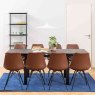 Huddersfield 6-8 Person Extending Dining Table Black Lifestyle Extended