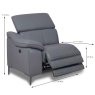 Felicia Modular Electric Reclining 1 Seater Arm LHF Leather BX Measurement