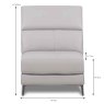 Felicia Modular 1.25 Seater No Arms Leather BX Measurement