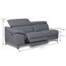 Felicia Modular 3 Seater Sofa With 1 Electric Recliner Arm LHF Leather BX