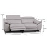 Felicia Electric Reclining 2 Seater Sofa Leather BX Measurement