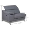 Felicia Modular 1.5 Seater Sofa Arm LHF Leather BX Measurement