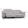Felicia Electric Reclining 3.5 Seater Sofa Leather BX Measurement