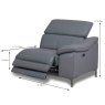 Felicia Modular 1.25 Seater Sofa With 1 Electric Recliner Arm RHF Leather BX Measurement