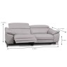 Felicia Electric Reclining 3 Seater Sofa Leather BX