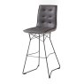 Mirko Bar Chair Fabric Grey