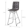 Mirko Bar Chair Fabric Grey