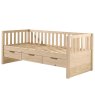 Fritz Captain Single (90cm) Bedstead With 3 Drawers Milky Pine