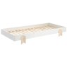 Modulo Single (90cm) Bedstead With Arrow Legs White