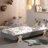 Vipack Modulo Single (90cm) Bedstead With Smiley Face Legs Grey Lifestyle