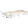 Vipack Modulo Single (90cm) Bedstead With Smiley Face Legs White Measurements