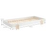 Vipack Modulo Single (90cm) Bedstead With Arrow Legs White Measurements