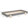 Vipack Modulo Single (90cm) Bedstead With Arrow Legs Grey Measurements