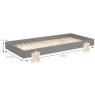 Vipack Modulo Single (90cm) Bedstead With Puzzle Legs Grey Measurements
