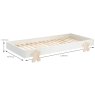 Vipack Modulo Single (90cm) Bedstead With Puzzle Legs White Measurements