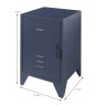 Bronxx 1 Door Bedside Locker Blue