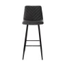 Melba High Bar Stool Faux Leather Charcoal