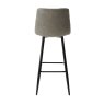 Melba High Bar Stool Faux Leather Taupe Back