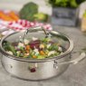 Kuhn Rikon Allround 28cm Non-Stick Serving/Sauté Pan with Glass Lid Stainless Steel  Lifestyle