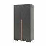 London 2 Door Wardrobe Anthracite