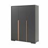 Londen 3 Door Wardrobe Anthracite (Unassembled)