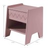 Vipack Wynnie 1 Drawer Bedside Locker Misty Rose Measurements