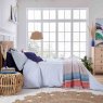 Joules Puffin Seersucker Stripe Single Duvet Cover Set Blue Lifestyle