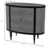 Mindy Brownes Limoges 3 Drawer Chest of Drawers Grey Measurements