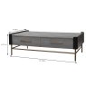 Mindy Brownes Limoges 2 Drawer Coffee Table Grey Measurements