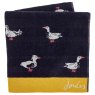 Joules Ducks March Bath Towel Navy Folded