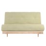 Kobe Double Futon/Sofa Bed Fabric Natural Straight On