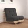 Kobe Single Futon/Sofa Bed Fabric Charcoal Lifestyle