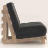 Kobe Single Futon/Sofa Bed Fabric Charcoal Side On
